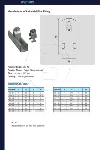 بست چنگالی (Cable Clamp with rail)