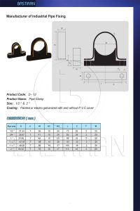 بست پایه بلند (بست لوله بدون پایه فلزی، Pipe Clamp without metal base)