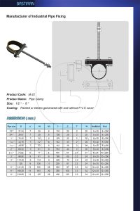 بست دنباله میلگرد تمام دنده جوشی (Pipe Clamp)